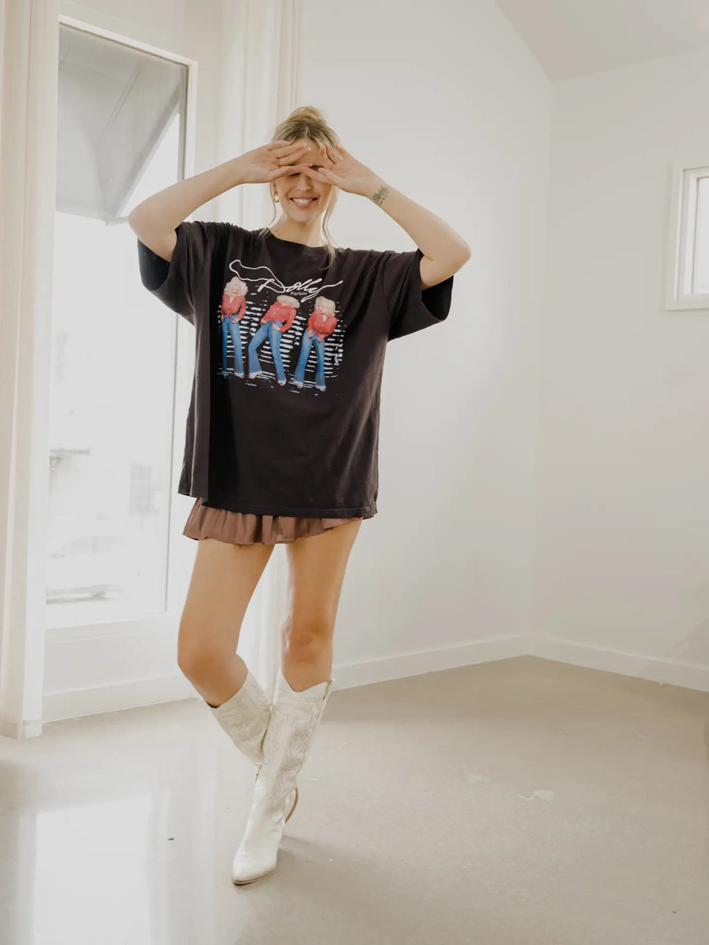 Dolly Parton Triple Threat Smoke Licensed Tee