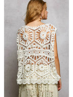 Bohemian Crochet Relaxed Sleeveless Top