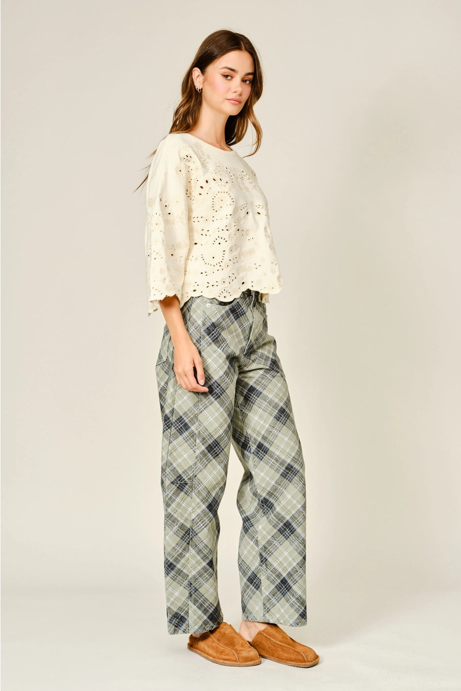 Eyelet Terry Short Sleeve Sweatshirts