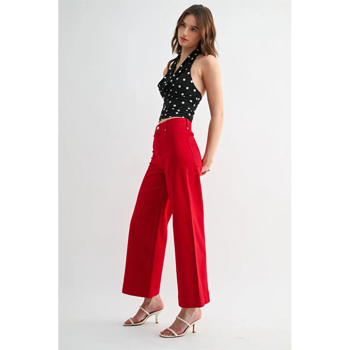 High Wide Leg Ankle Jeans