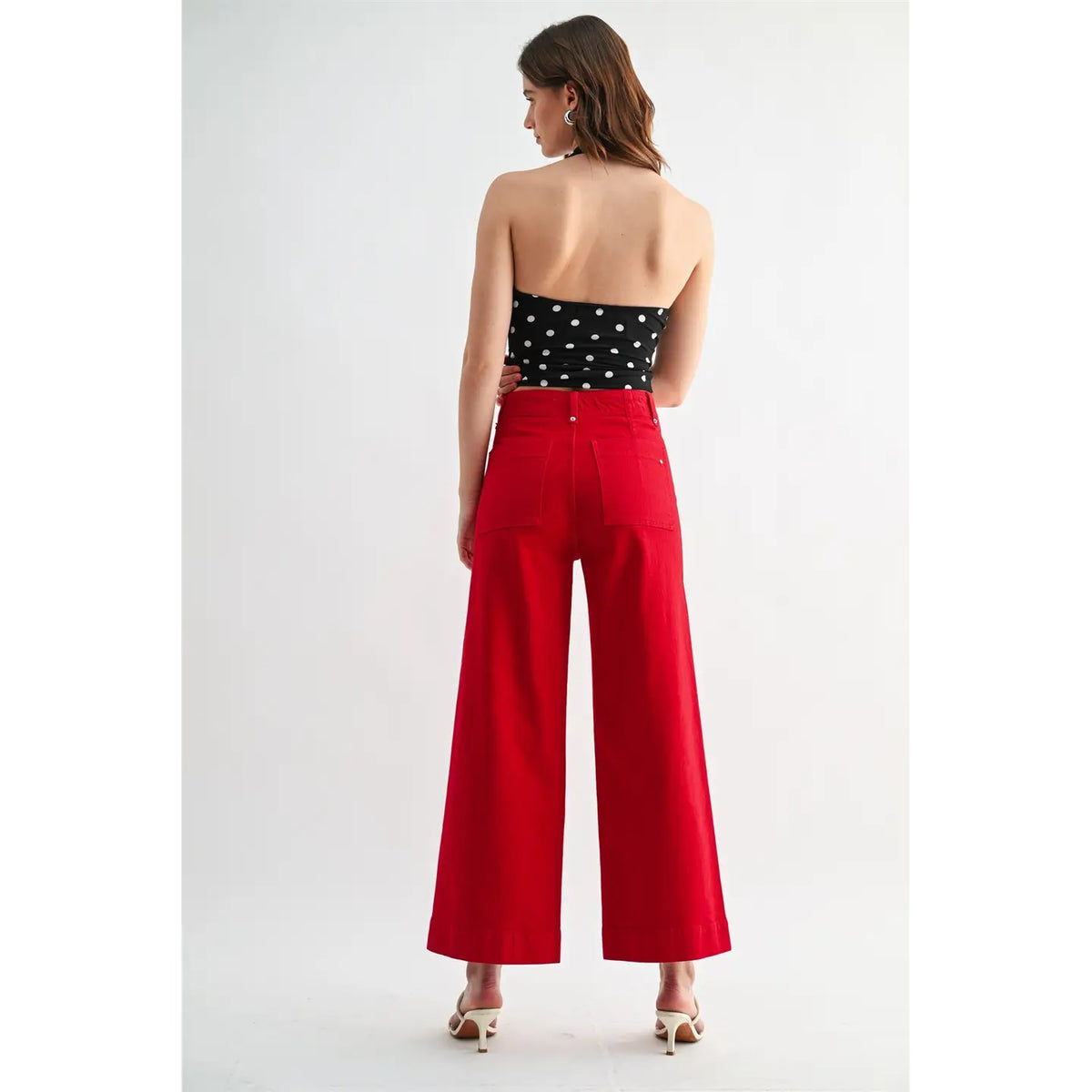 High Wide Leg Ankle Jeans