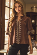 V-Neck Peplum Top