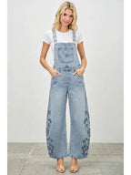 HIGH Rise Overalls Embroidery