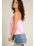 Spaghetti Strap Sparkly Sequin Cami Top
