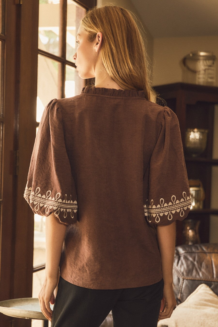 V-Neck Peplum Top