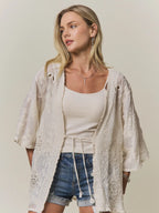 Boho Embroidery Kimono Cardigan