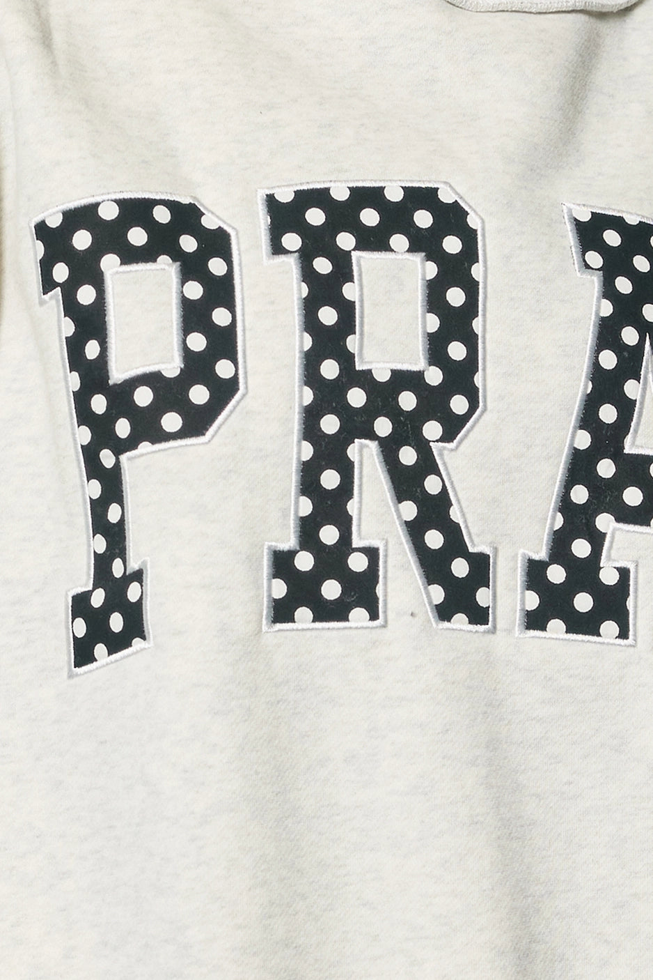 Embroidered "Pray" Mock Neck Sweatshirt