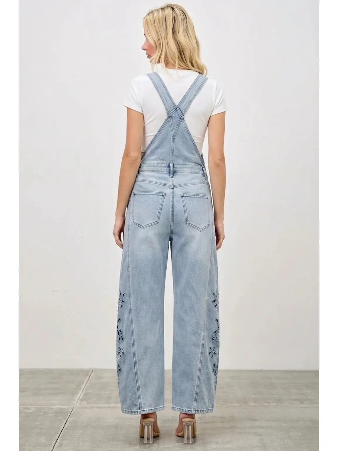 HIGH Rise Overalls Embroidery