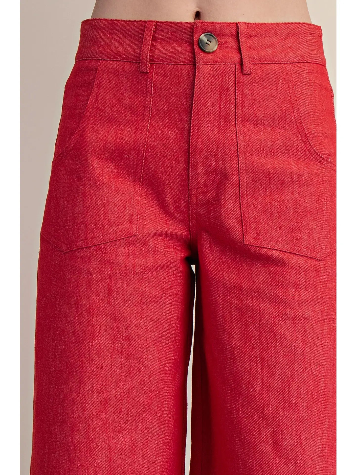 Crop High-Rise Wide-Leg Pants