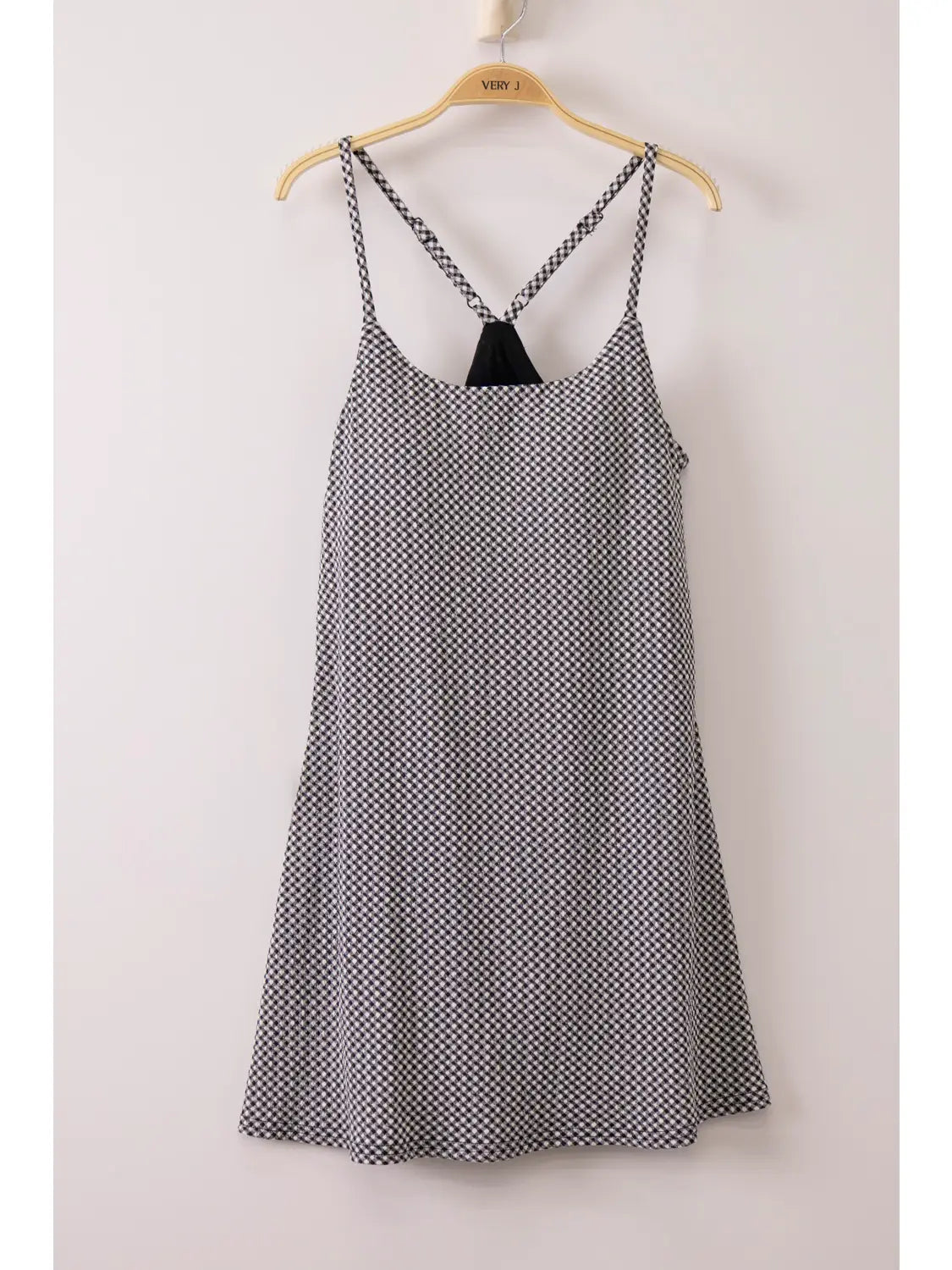 Textured Checkered Knit Activewear Tennis Dress