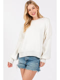 Game Day Oversized Ribbed Knit Sweater