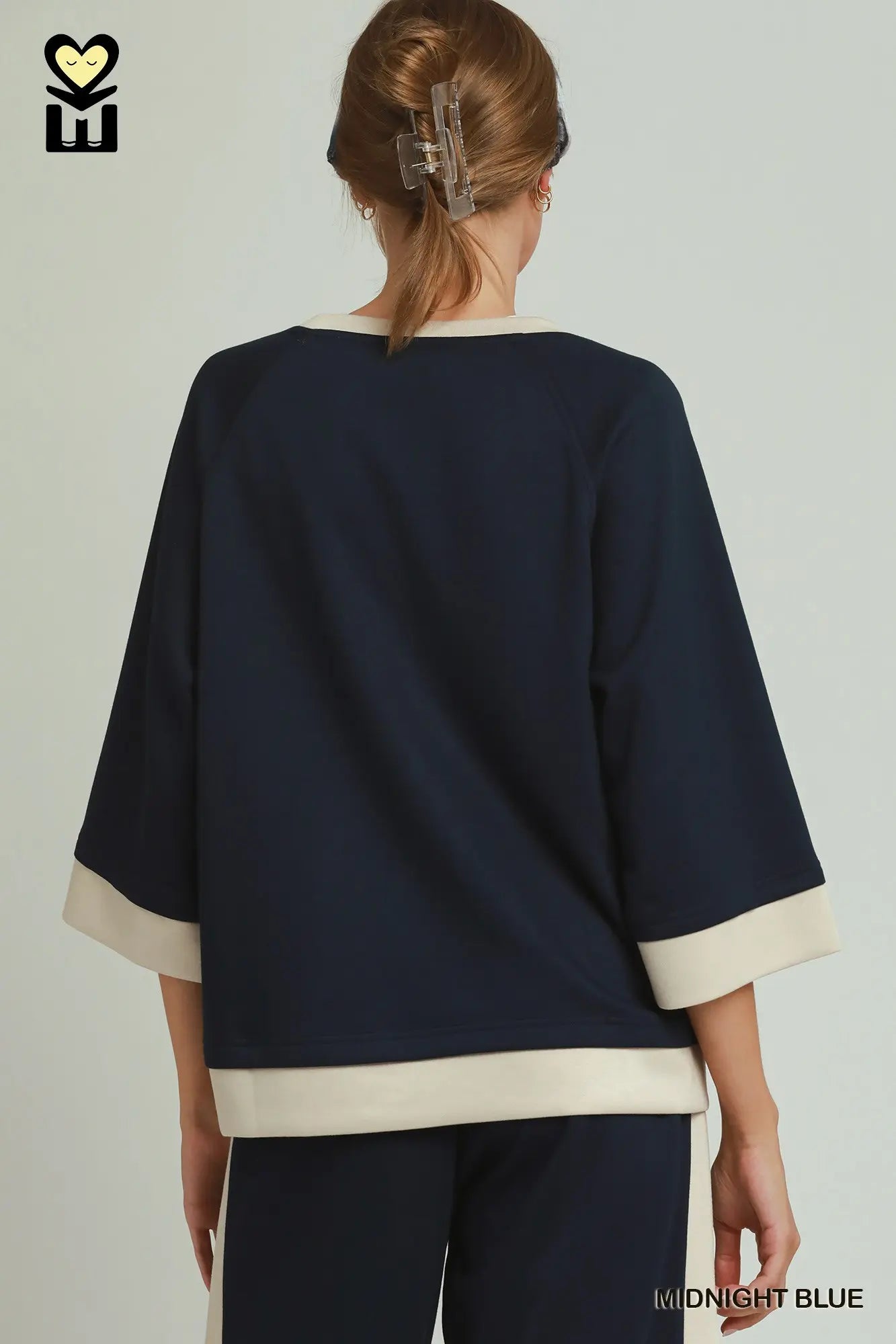 Colorblock Crewneck Raglan Sleeve Top