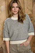 Multi-stitch Shortsleeve Knitsweater