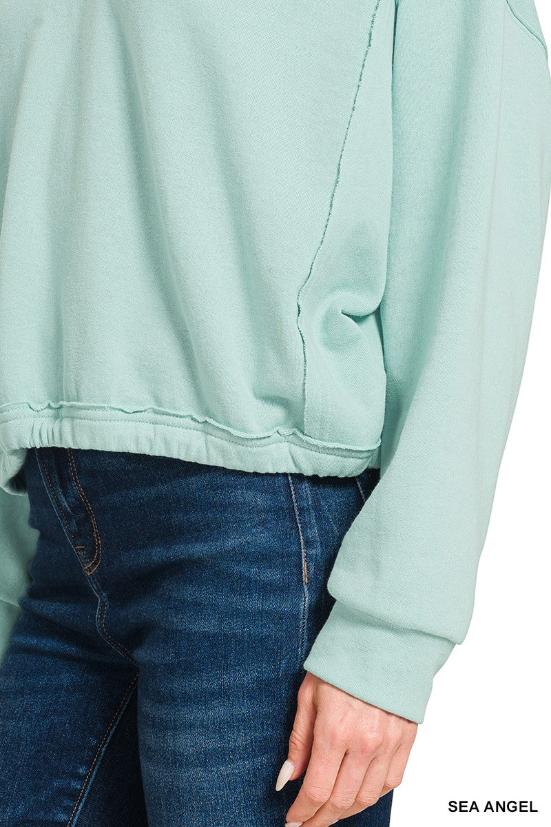 French Terry Collared Pullover