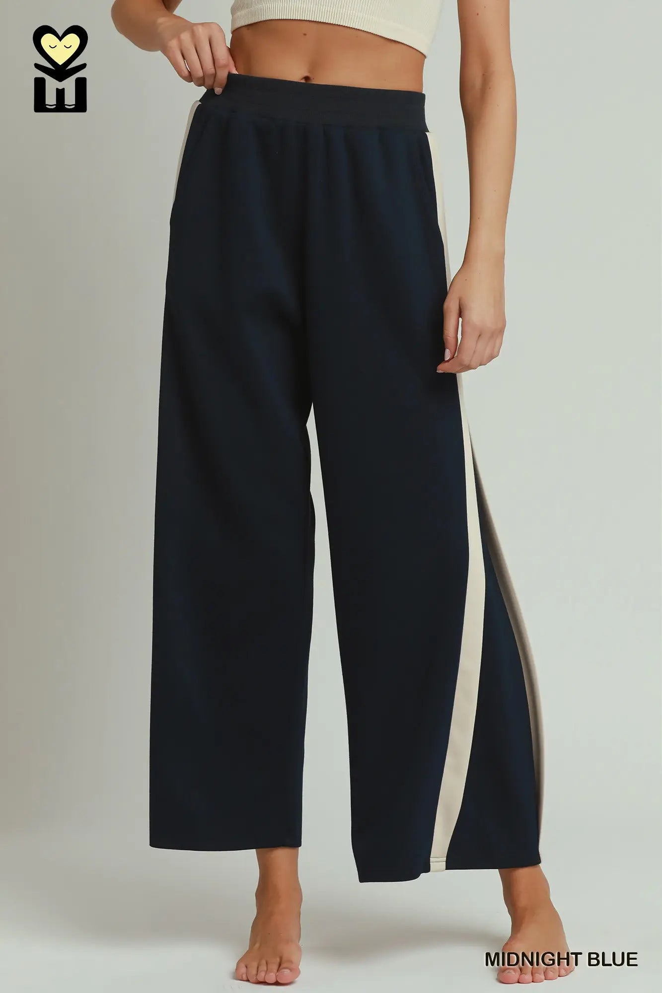 Colorblock Side Stripe Straight Pants 27