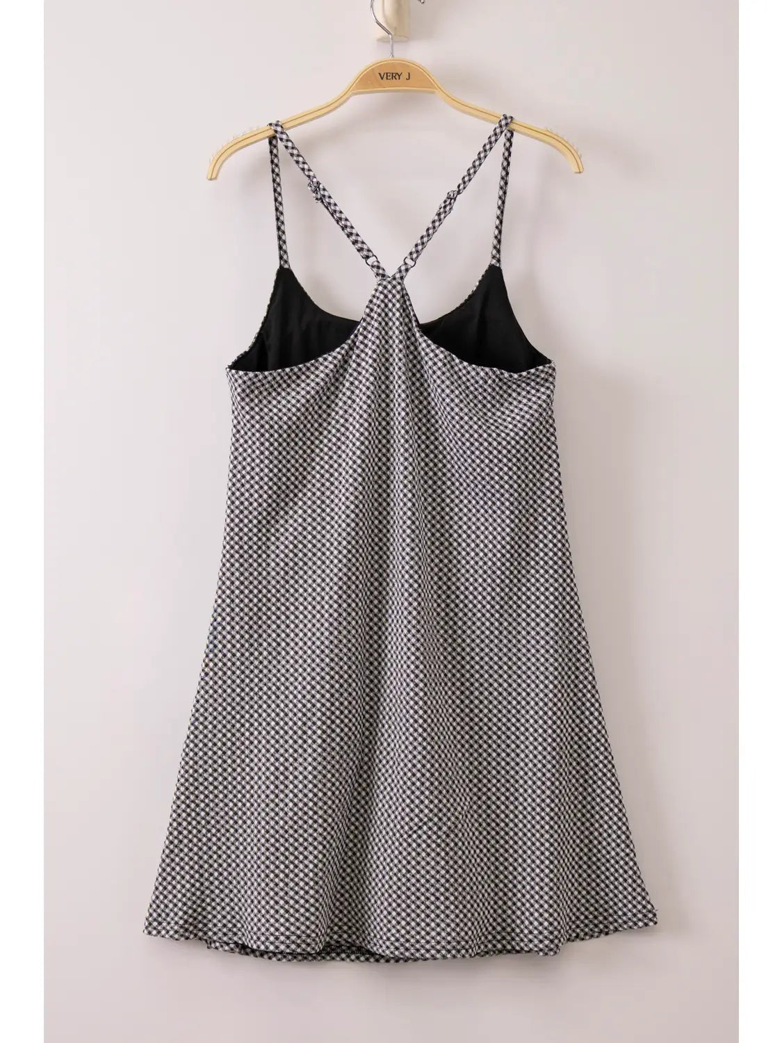 Textured Checkered Knit Activewear Tennis Dress