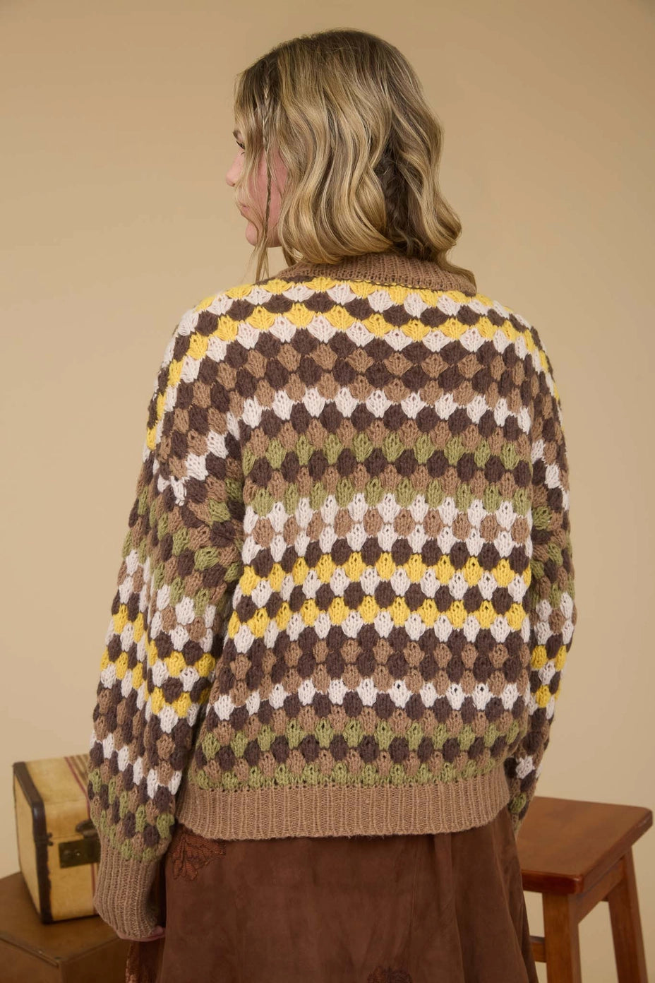 Multicolor Knit Crewneck Sweater
