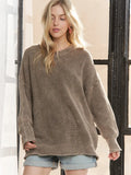Ribbed Texture Oversized Sweater