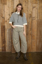 Multi-stitch Shortsleeve Knitsweater