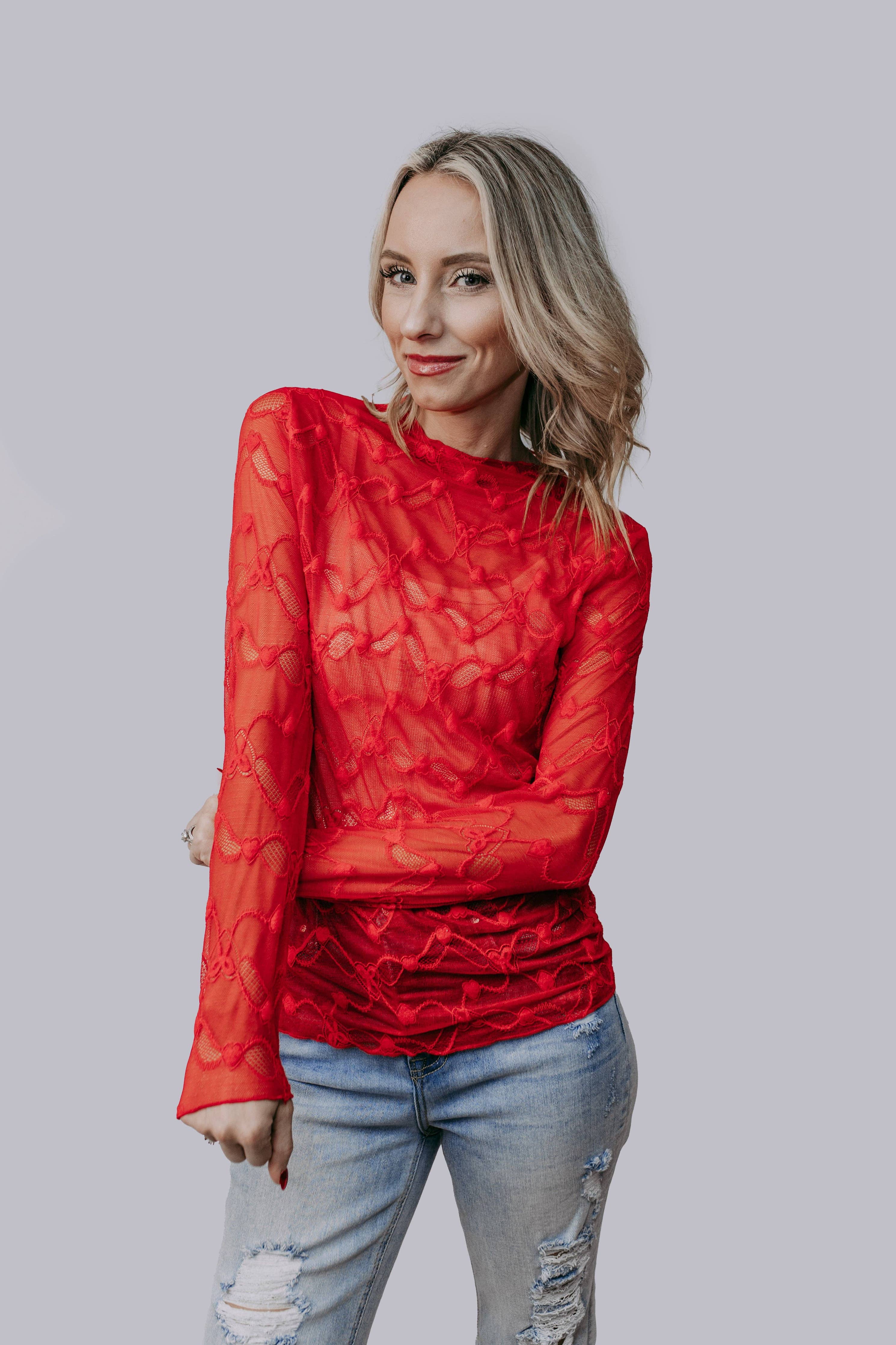 Madly in Love Lace Top