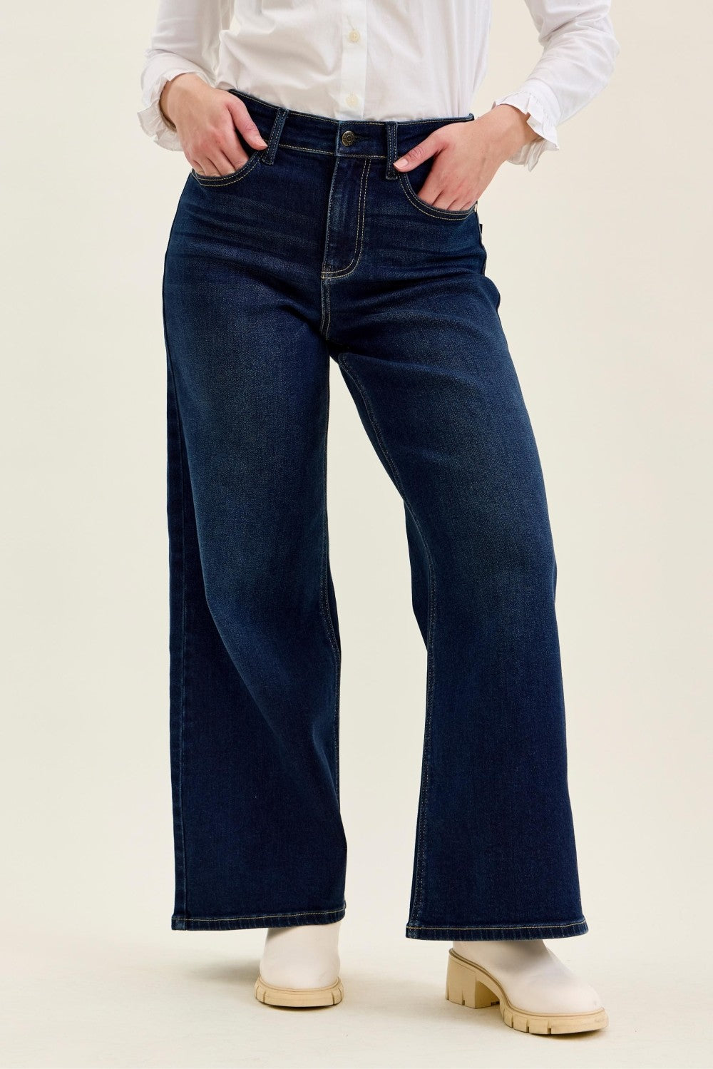 HW Petite "lux" Retro Wide Dk Twilight Blue
