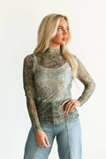 Camo Mesh Top