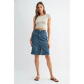 High-Rise Midi Skirt Front Yoke