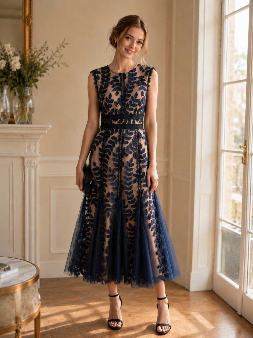 Botanical Gala Ethereal Midi Dress