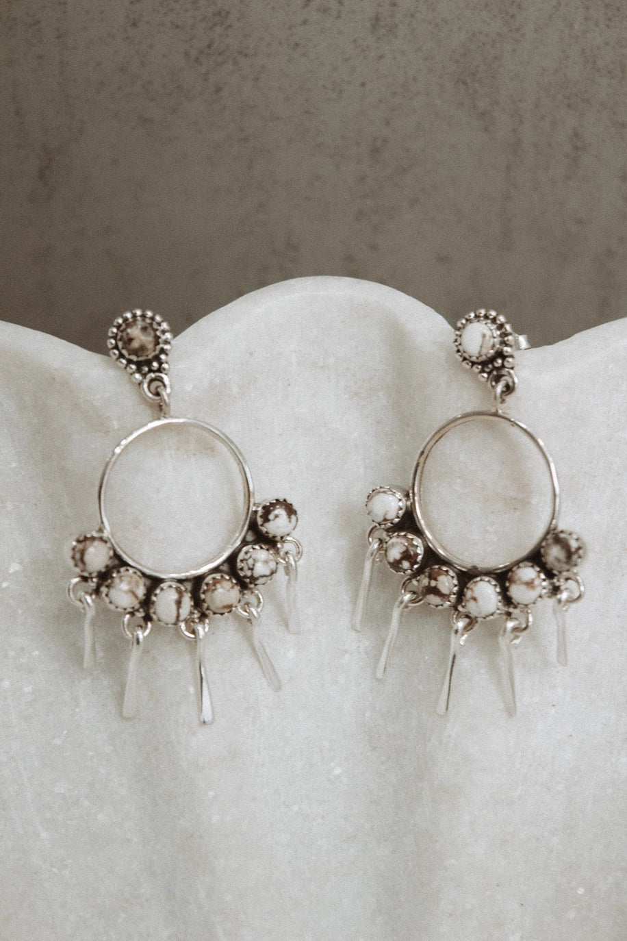 7 Jewel Hoop Dangle Earring