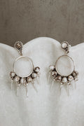 7 Jewel Hoop Dangle Earring