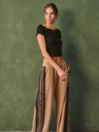 Lace Side-Stripe Sweatpants