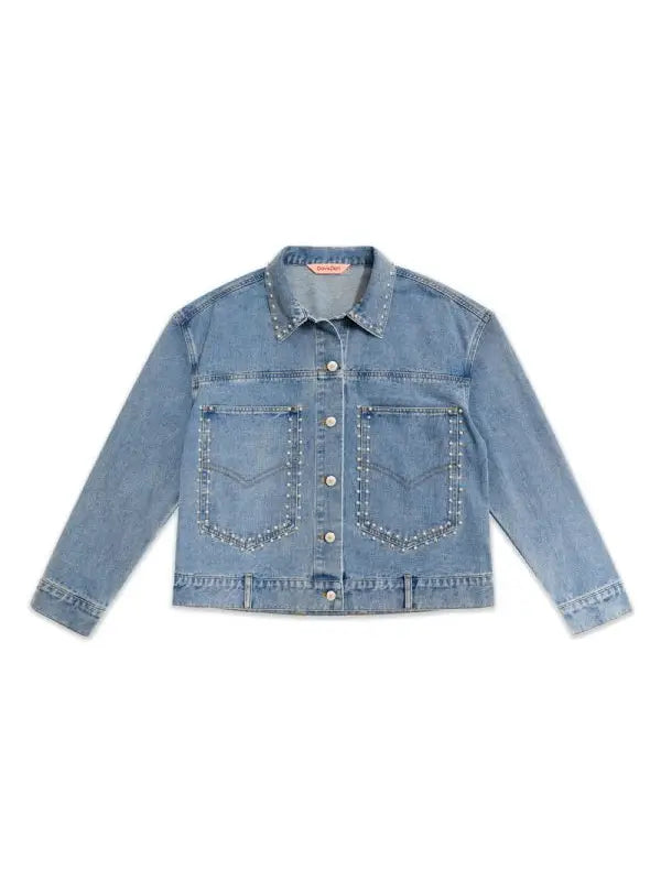 Stud Detail Chest Pocket Denim Jacket