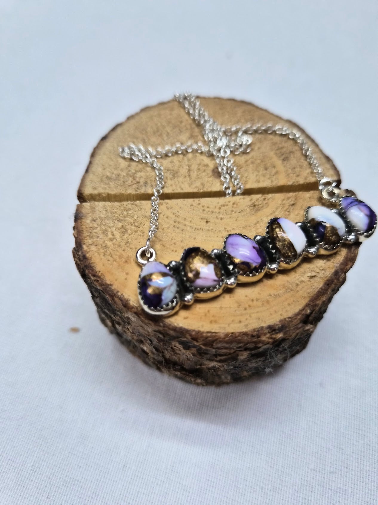 6 Stone Bar Necklace #59