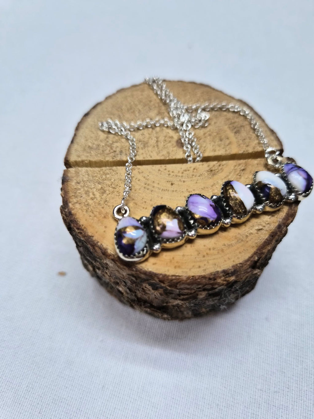 6 Stone Bar Necklace #59