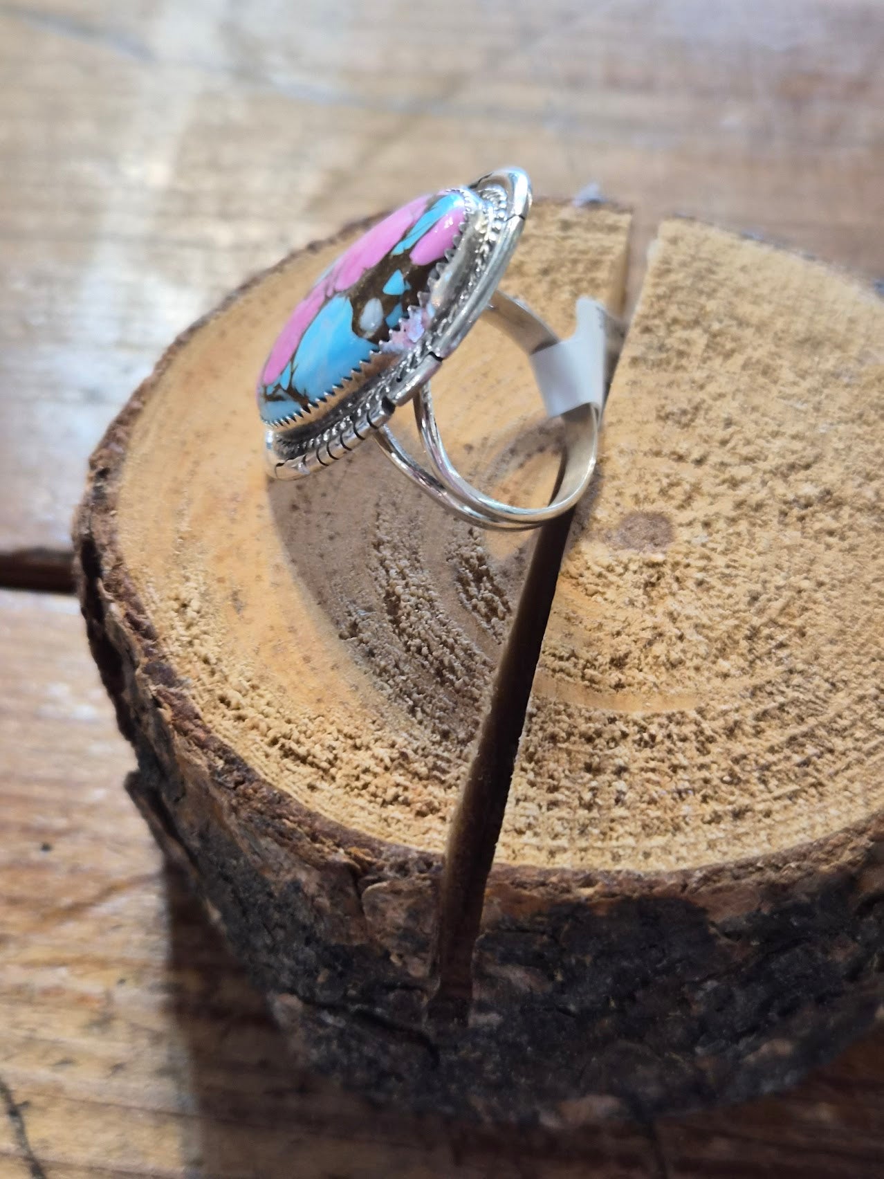 Cotton Candy Single Stone Ring #61