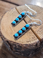 Turquoise Studded Bar Earring #62