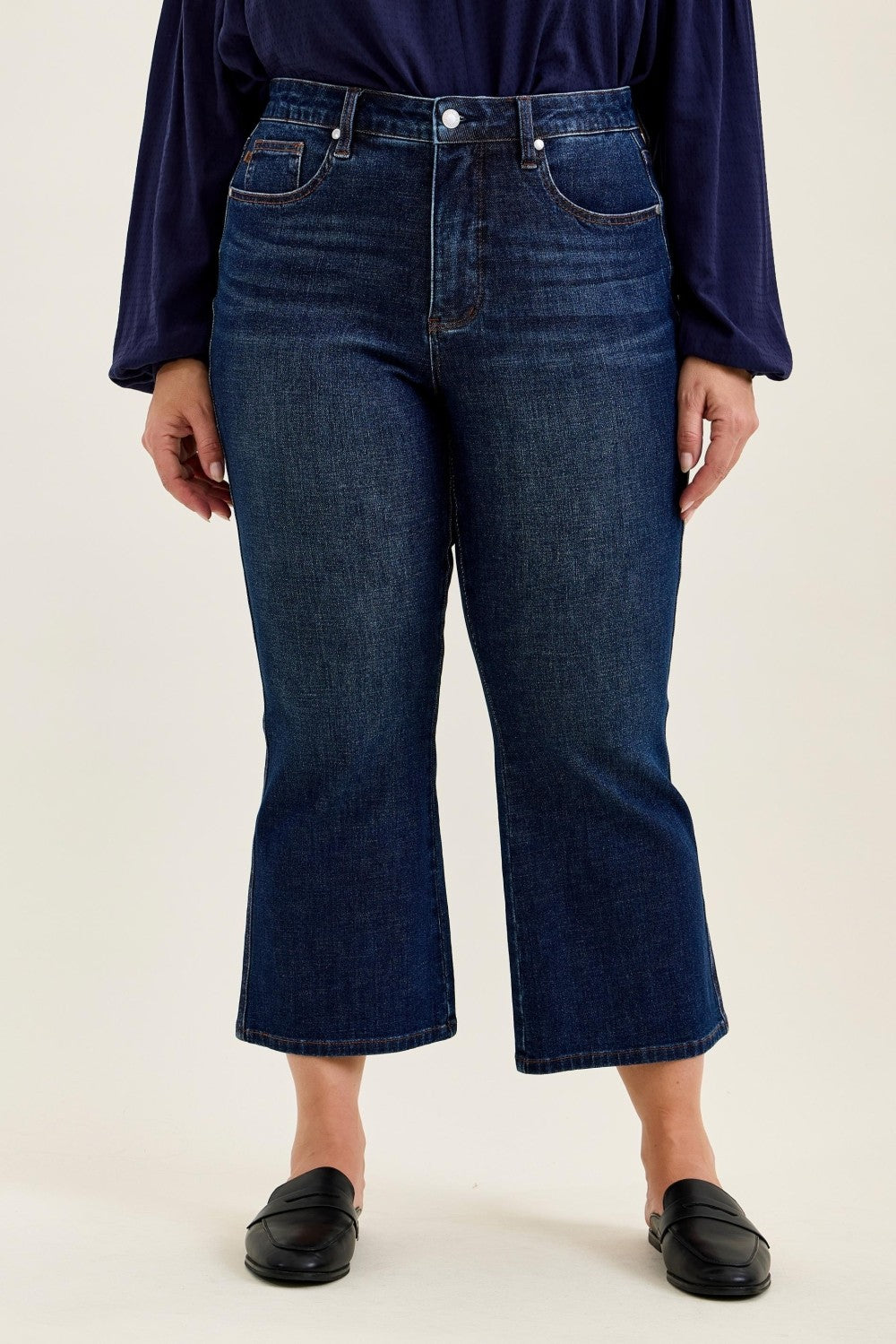 HW Amy Kick Flare Dk Rustic Indigo