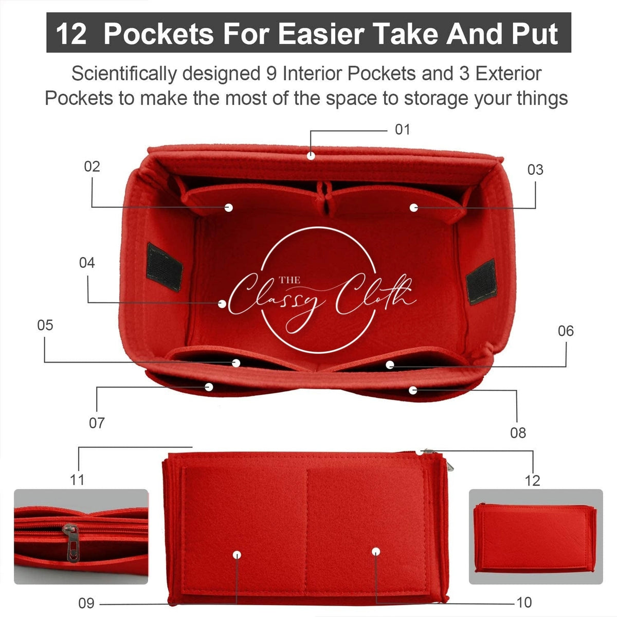 Tote Bag Purse Organizer Insert
