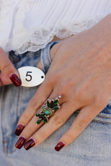 Irish Green Dahlia & Sonoran Ring #800
