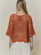 Open-Knit Square Crochet Top