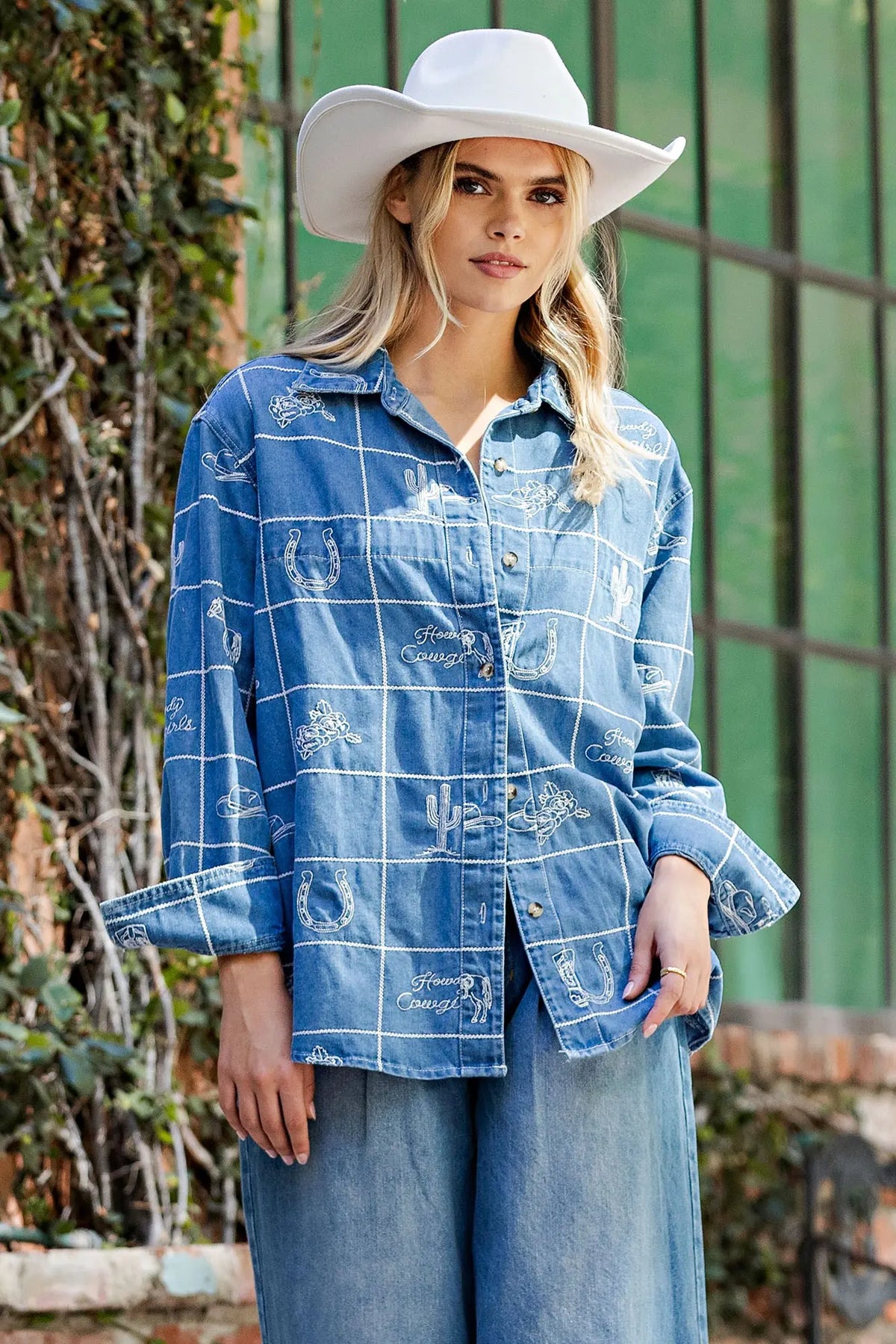 Mineral Washed Western Button Down