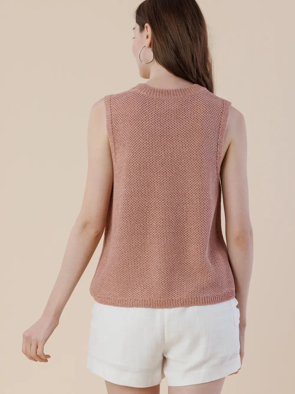 Embroidery Ribbon Knit Sweater Tank