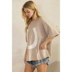 Lucky Charm Horseshoe Oversized Tee