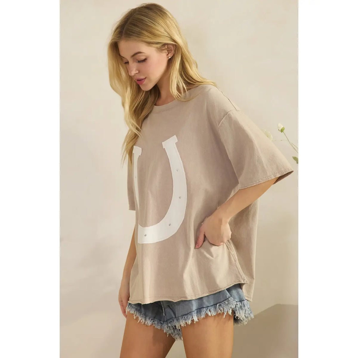 Lucky Charm Horseshoe Oversized Tee