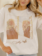 Dolly Parton Lipstick White Thrifted Licensed Tee