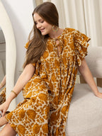 Bohera Beverly Frilled Sleeve Free Form Dress