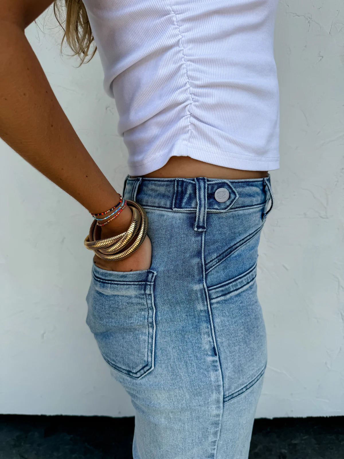 Grey Clover Front Pocket Jeans