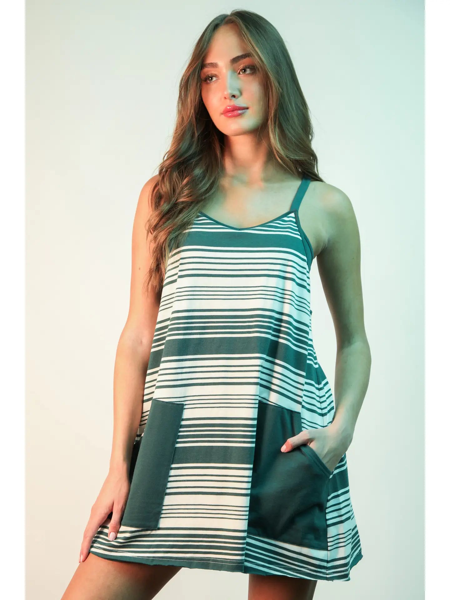 Striped Knit Mini Dress