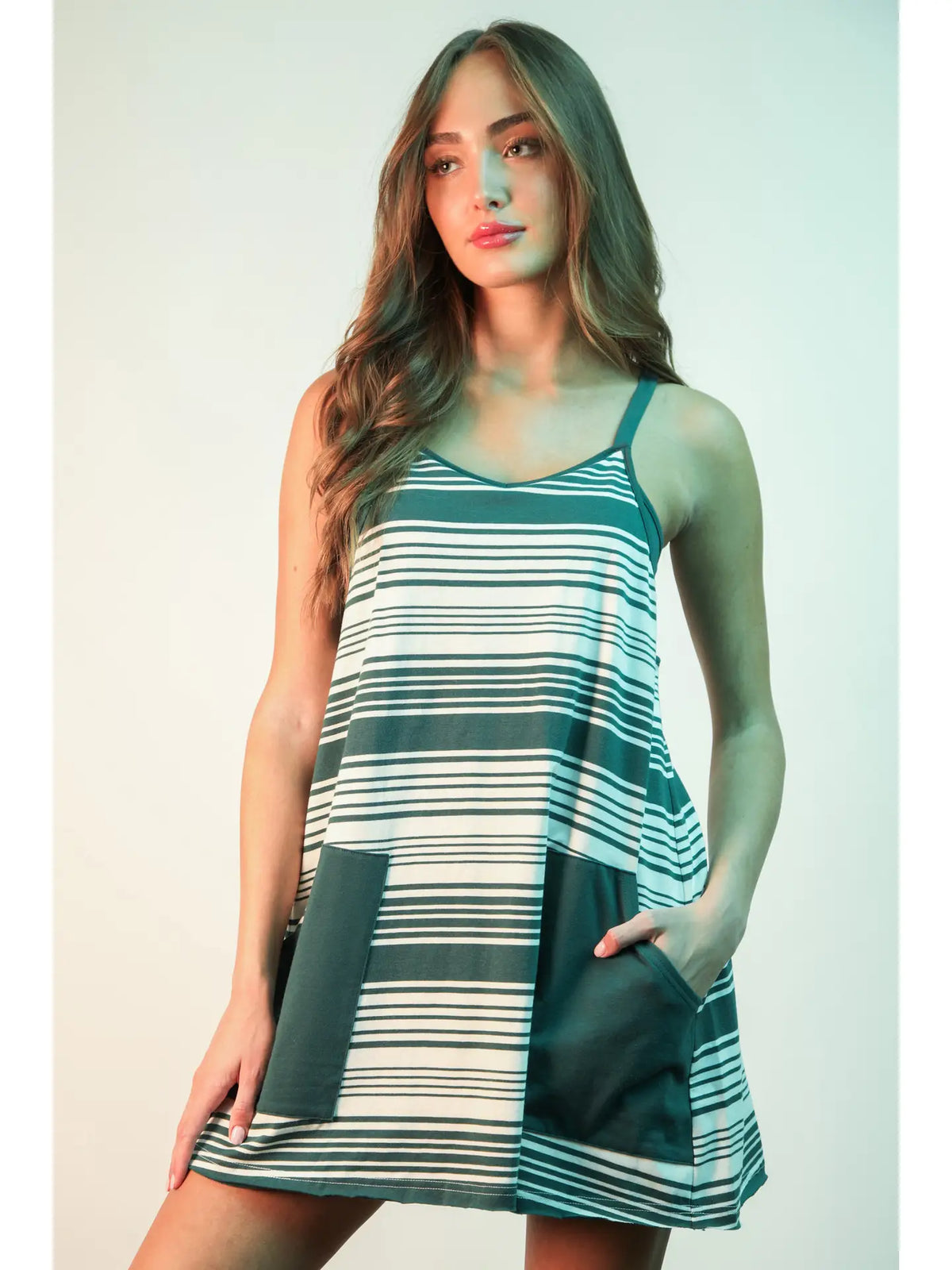 Striped Knit Mini Dress