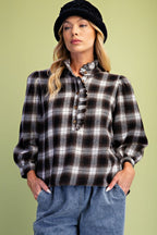 Plaid Soft Washed Top